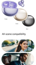 M91-Trail-Ready Clip Earphones 2025 - Multilingual Translator and Open-Air HD Sound, 50H Hiking-Proof Battery | Run Commute Essential