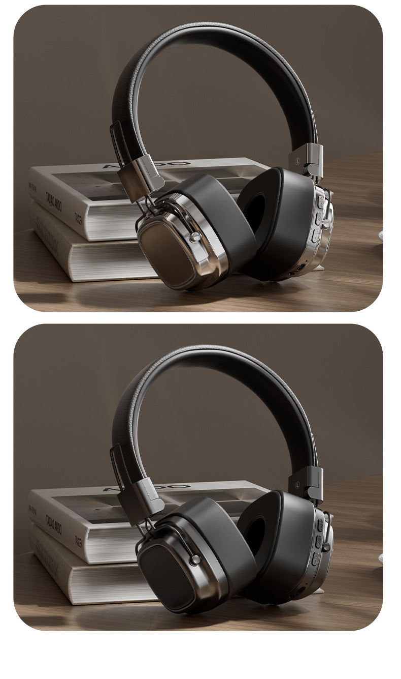 CR8-Americana Revival On-Ear Headphones 2025 - Vintage Bass Boost & Seamless Bluetooth 5.3, Genuine Leather Retro Wireless for Drive-In Vibes | Commuter-Proof Multi-Device