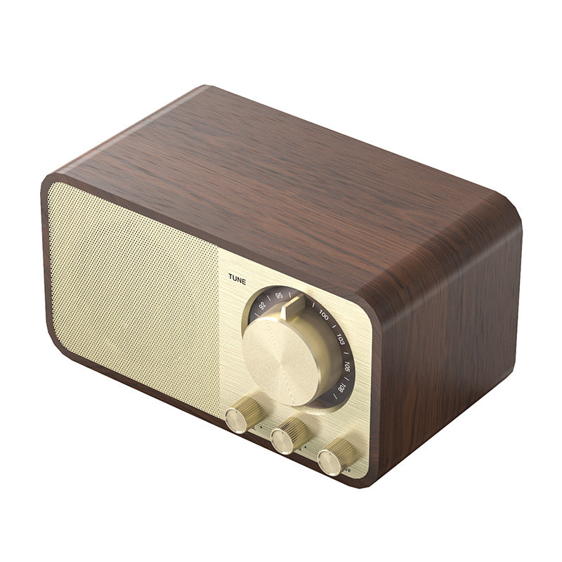 JY-66|Hand-Carved Walnut Bluetooth Boombox 2025 - Vintage Rich Acoustics & 20H Wanderlust Power, Portable Heritage Speaker for Cabin Core Escapes Audio Smartphone Bluetooth speaker