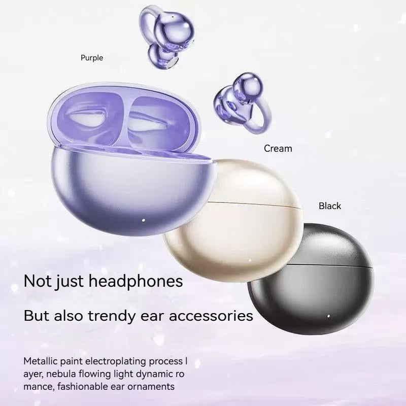 M91-Trail-Ready Clip Earphones 2025 - Multilingual Translator and Open-Air HD Sound, 50H Hiking-Proof Battery | Run Commute Essential