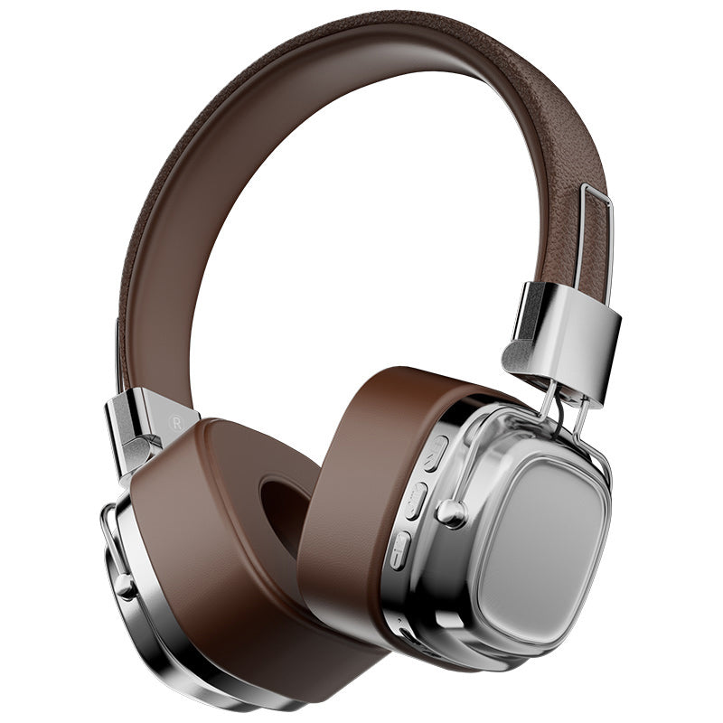 CR8-Americana Revival On-Ear Headphones 2025 - Vintage Bass Boost & Seamless Bluetooth 5.3, Genuine Leather Retro Wireless for Drive-In Vibes | Commuter-Proof Multi-Device