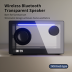 M9-II-3D Unboxing Ghost Tech Bluetooth Mood Lamp - 16M Hypnotic Aurora Lights & Crystal Clear Clock, Palm-Sized Wireless Speaker for Bedside Zen Mode | Desk Therapy ASMR