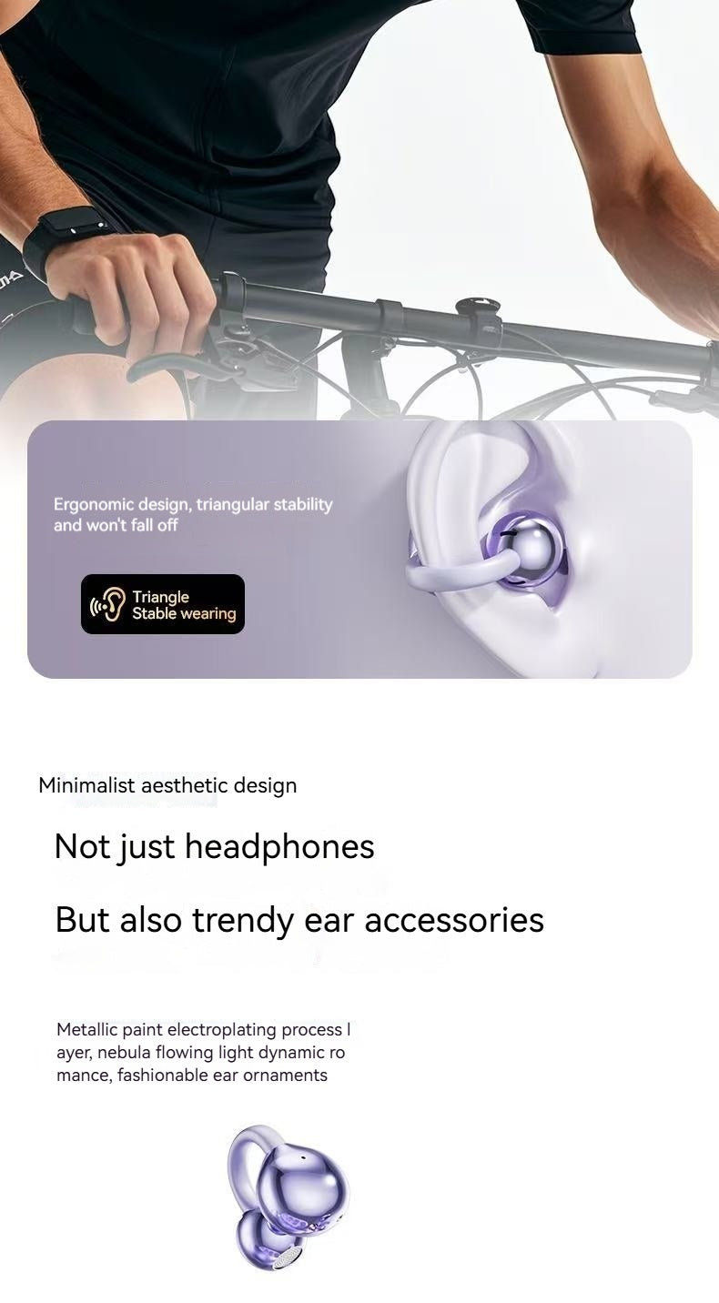 M91-Trail-Ready Clip Earphones 2025 - Multilingual Translator and Open-Air HD Sound, 50H Hiking-Proof Battery | Run Commute Essential