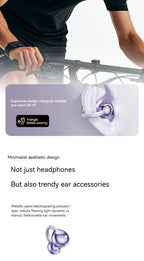 M91-Trail-Ready Clip Earphones 2025 - Multilingual Translator and Open-Air HD Sound, 50H Hiking-Proof Battery | Run Commute Essential