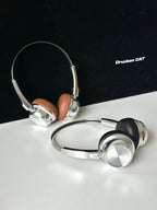 CR20|ASMR Unboxing Vintage Revival Headphones - Steampunk Chrome Accents & Modern Bluetooth 5.4, All-Day Battery Wireless Over-Ear, Dark Academic Fashion Statemen