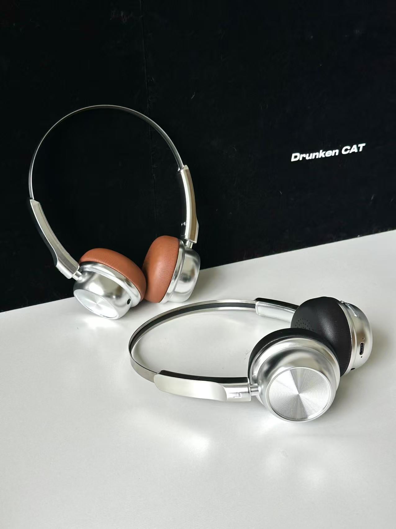 CR20|ASMR Unboxing Vintage Revival Headphones - Steampunk Chrome Accents & Modern Bluetooth 5.4, All-Day Battery Wireless Over-Ear, Dark Academic Fashion Statemen