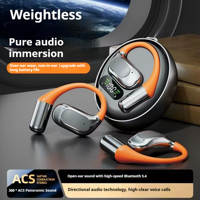 M113 AI-Powered Rotating Earbuds - Real-Time Translator & 50H Ultra-Long Playtime, Secure Ear-Hook for Gym/Running | Sweatproof Wireless Sport Headset