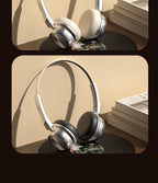 CR20|ASMR Unboxing Vintage Revival Headphones - Steampunk Chrome Accents & Modern Bluetooth 5.4, All-Day Battery Wireless Over-Ear, Dark Academic Fashion Statemen