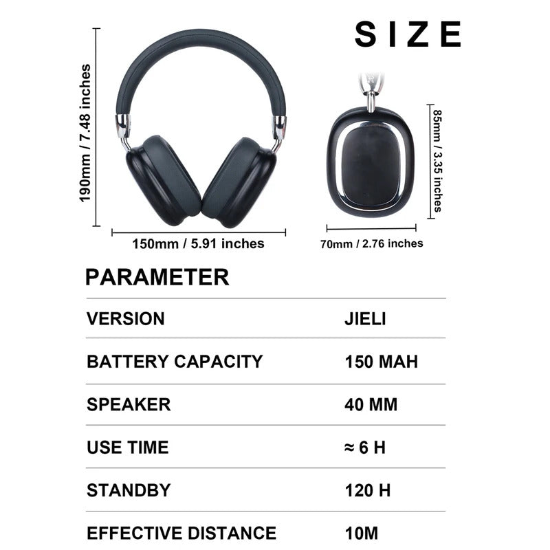 OH-01|40 Hours Wireless Noise-cancelling  FoldableHeadphones - Personalized Space Audio USB-C Lossless Audio for iPhone Travel Sports Headset