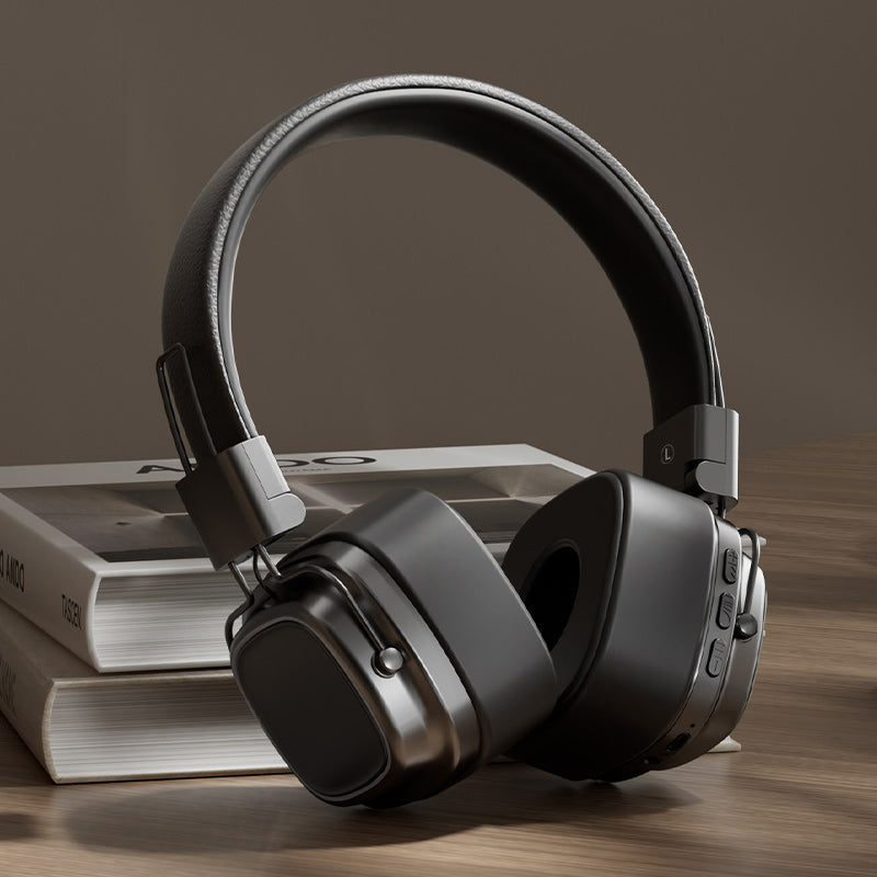 CR8-Americana Revival On-Ear Headphones 2025 - Vintage Bass Boost & Seamless Bluetooth 5.3, Genuine Leather Retro Wireless for Drive-In Vibes | Commuter-Proof Multi-Device