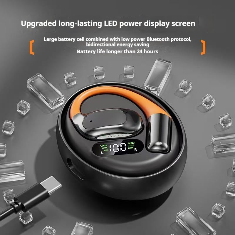 M113 AI-Powered Rotating Earbuds - Real-Time Translator & 50H Ultra-Long Playtime, Secure Ear-Hook for Gym/Running | Sweatproof Wireless Sport Headset