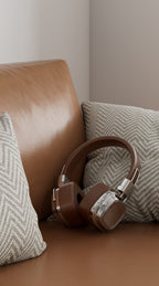 CR8-Americana Revival On-Ear Headphones 2025 - Vintage Bass Boost & Seamless Bluetooth 5.3, Genuine Leather Retro Wireless for Drive-In Vibes | Commuter-Proof Multi-Device