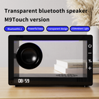 M9-II-3D Unboxing Ghost Tech Bluetooth Mood Lamp - 16M Hypnotic Aurora Lights & Crystal Clear Clock, Palm-Sized Wireless Speaker for Bedside Zen Mode | Desk Therapy ASMR