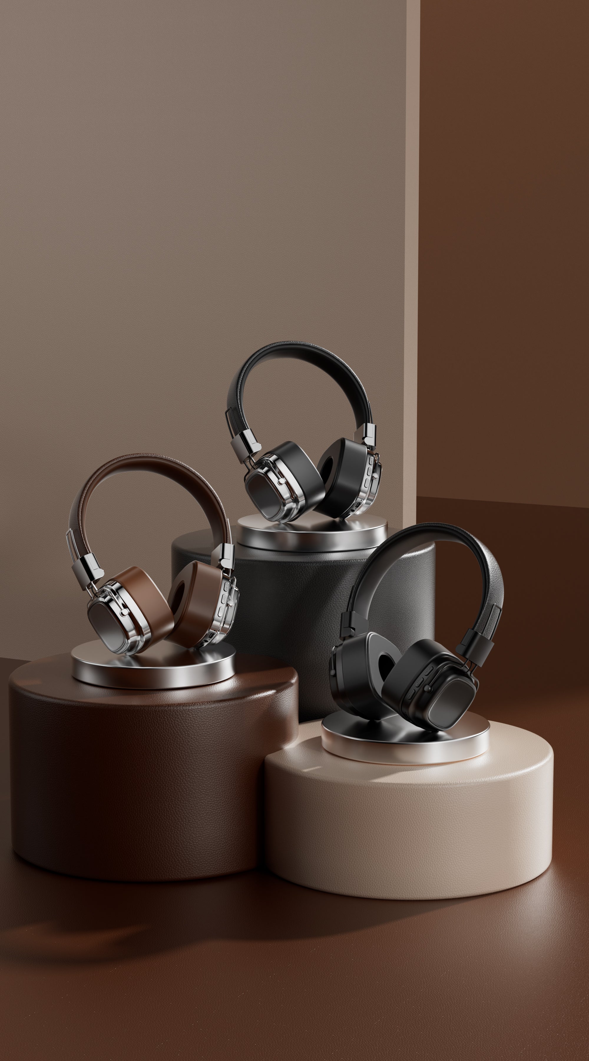 CR8-Americana Revival On-Ear Headphones 2025 - Vintage Bass Boost & Seamless Bluetooth 5.3, Genuine Leather Retro Wireless for Drive-In Vibes | Commuter-Proof Multi-Device