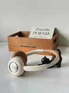 CR-28|ASMR Unboxing Cream Aesthetic Headphones - Dreamy Cloud Comfort™ & Glossy Finish, Advanced ANC 40H Playtime, Ultra-Lightweight for Yoga/Study Sessions