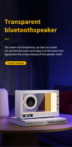 M9-II-3D Unboxing Ghost Tech Bluetooth Mood Lamp - 16M Hypnotic Aurora Lights & Crystal Clear Clock, Palm-Sized Wireless Speaker for Bedside Zen Mode | Desk Therapy ASMR