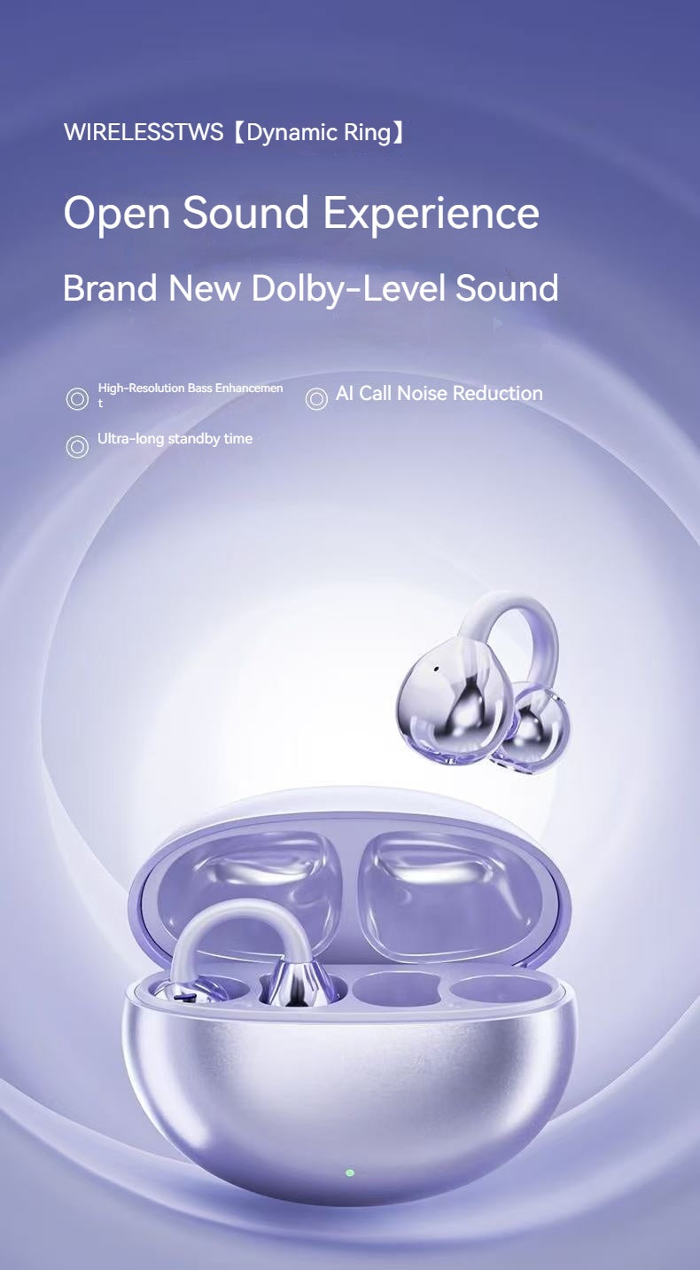 M91-Trail-Ready Clip Earphones 2025 - Multilingual Translator and Open-Air HD Sound, 50H Hiking-Proof Battery | Run Commute Essential