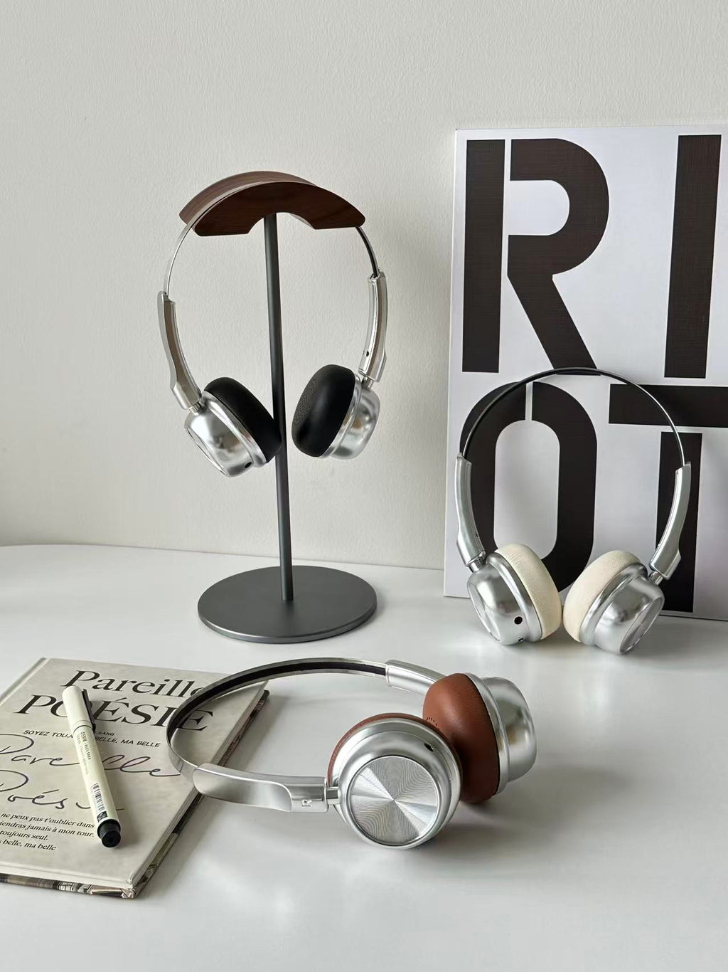 CR20|ASMR Unboxing Vintage Revival Headphones - Steampunk Chrome Accents & Modern Bluetooth 5.4, All-Day Battery Wireless Over-Ear, Dark Academic Fashion Statemen