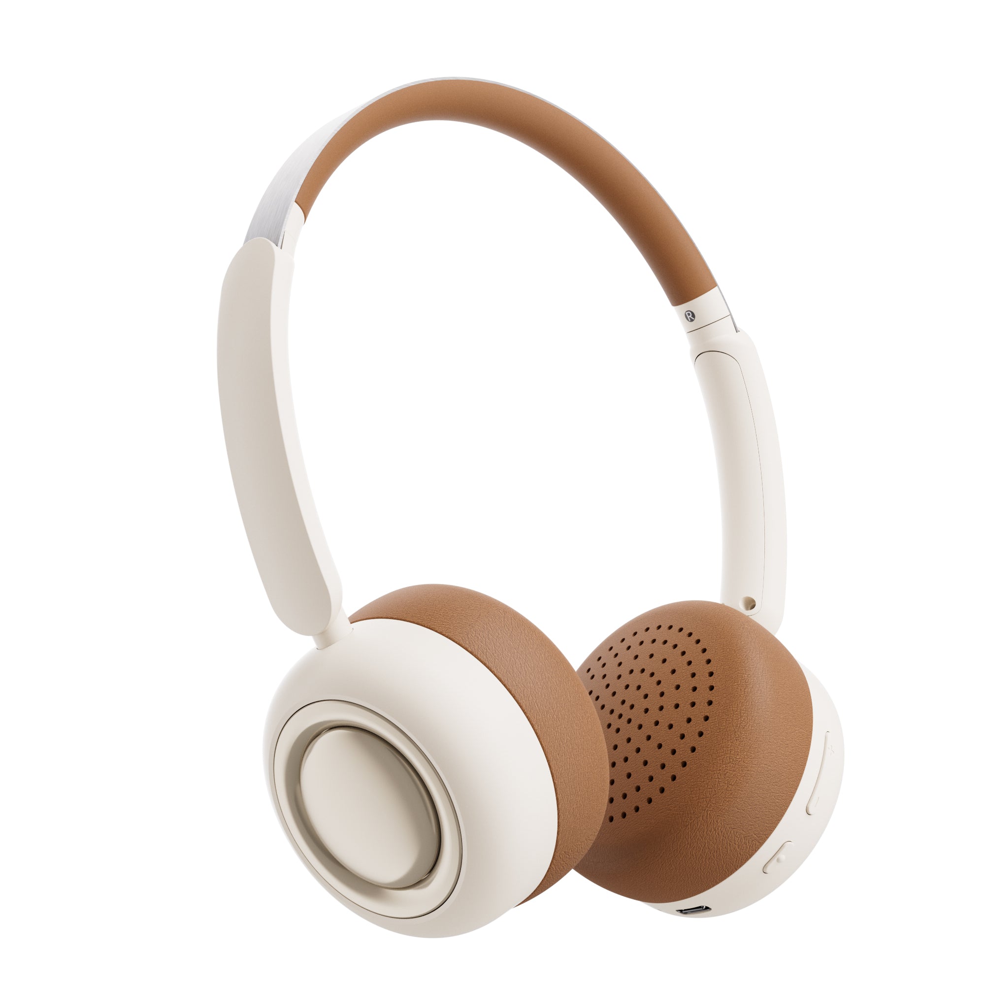 CR-28|ASMR Unboxing Cream Aesthetic Headphones - Dreamy Cloud Comfort™ & Glossy Finish, Advanced ANC 40H Playtime, Ultra-Lightweight for Yoga/Study Sessions
