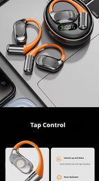 M113 AI-Powered Rotating Earbuds - Real-Time Translator & 50H Ultra-Long Playtime, Secure Ear-Hook for Gym/Running | Sweatproof Wireless Sport Headset