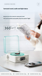 KW03-Neuroscience White Noise Speaker 2025 - Sunset Projection & Deep Soundscapes, Wireless Mini Sleep Sanctuary w/ Auto-Off Clock | Gender-Free Anxiety Relief Gift